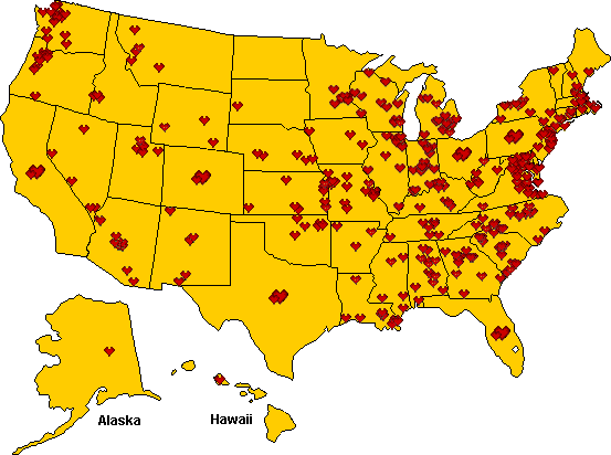 map of USA